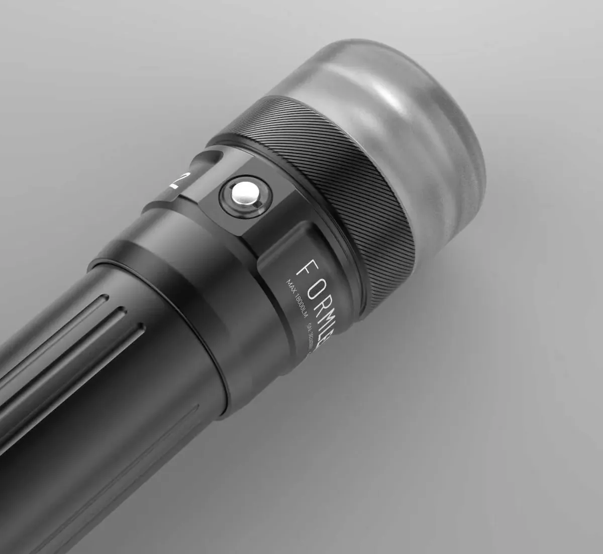 Formless light with switch and knurled bezel